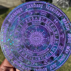 5 inch Crystal Embedded Pendulum Board with All Seeing Eye center