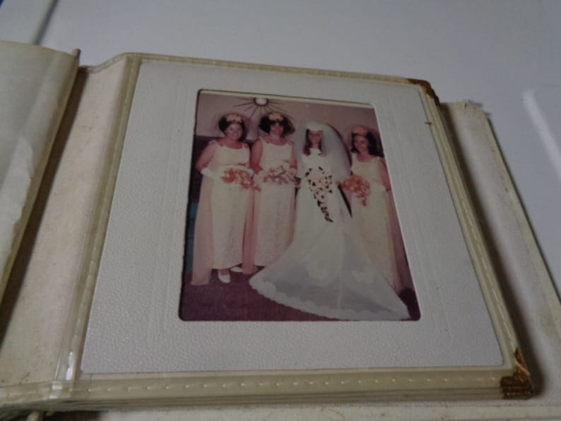Vintage Wedding Album With 12 Color Photographs 1970 Etsy