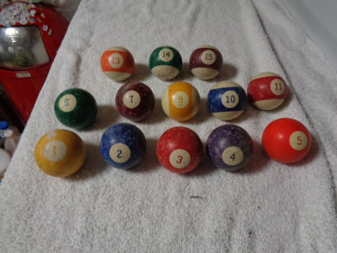 Vintage Clay Billiard Ball Choice of 1 2 3 4 5 6 7 9 Etsy