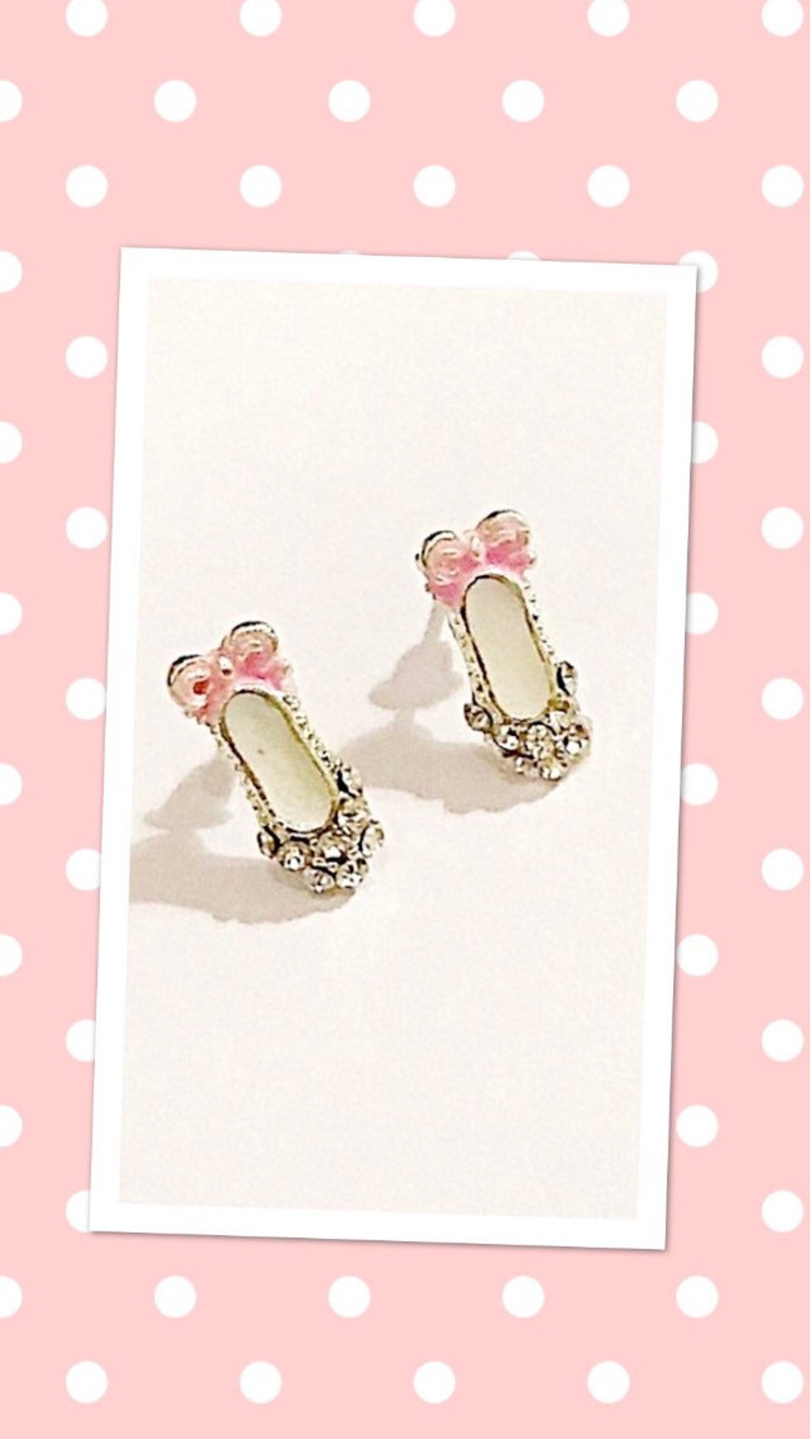 crystal ballet shoes stud earrings