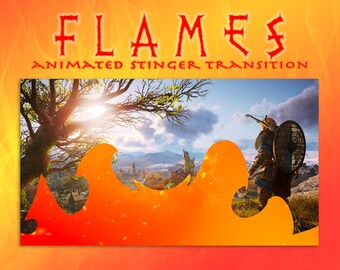 Animated Fire Flames Stinger Transition | Twitch Transition | OBS Stinger | Custom Twitch Transition Stinger