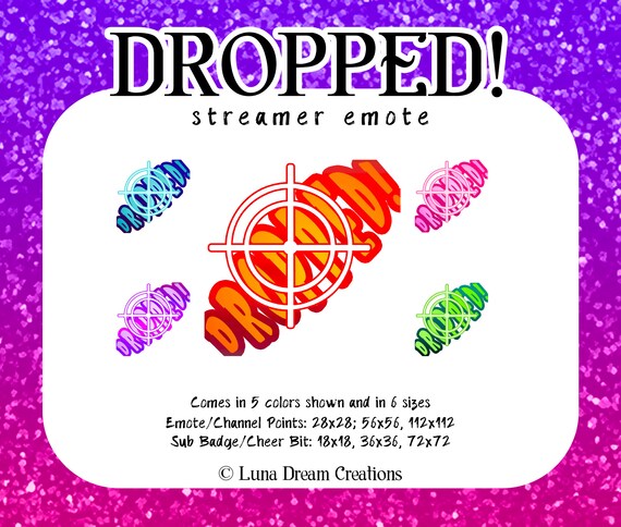 Dropped Reticle Scope Sniper Twitch Discord Streamer Emote Etsy