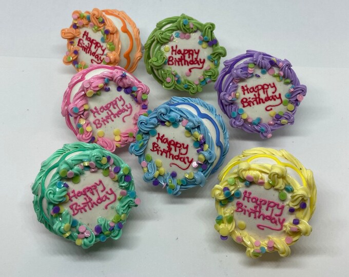 Happy Birthday Cake Ring Etsy