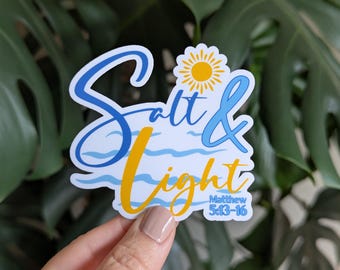 Salt and Light, Matthew 5:13-16 Bible Verse, Christian Faith Sticker