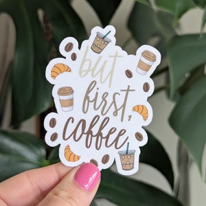But First Coffee Sticker, Coffee Shop Icons