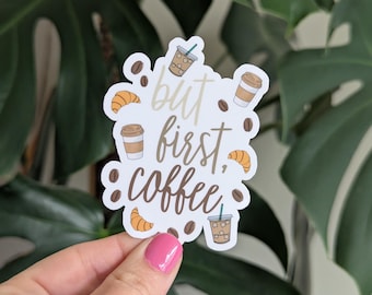 But First Coffee Sticker, Coffee Shop Icons
