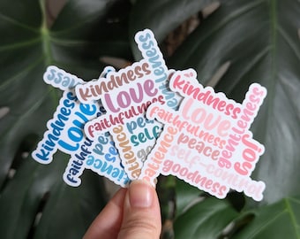 Bible Verse Sticker, Fruit of the Spirit, Galatians 5:22, Christian Faith