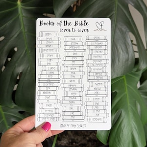 Books of the Bible Reading Tracker Sticker, Cover to Cover