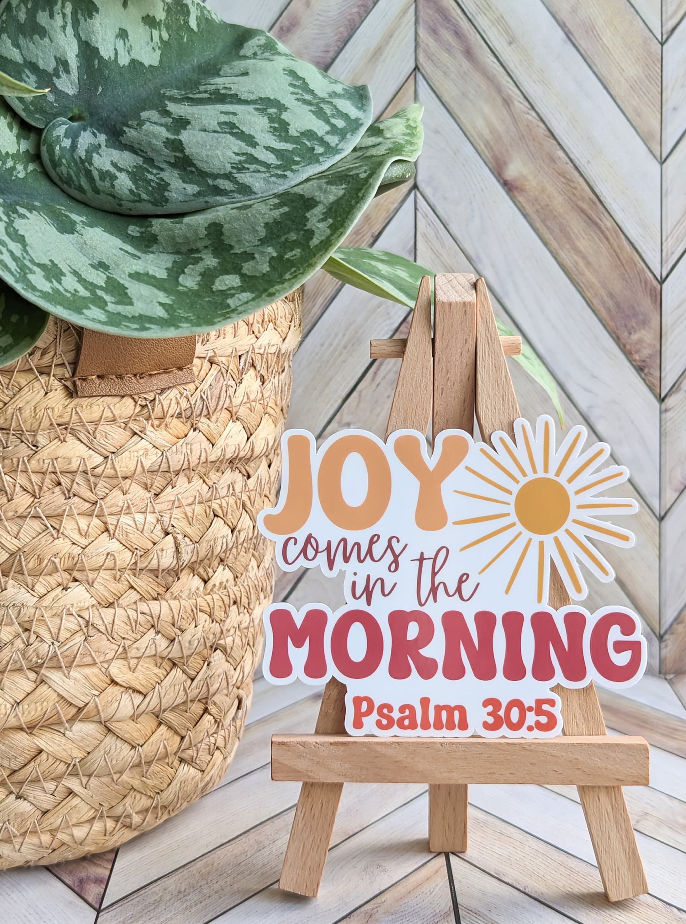 Joy Comes in the Morning, Psalm 30:5 Bible Verse Sticker, Christian ...