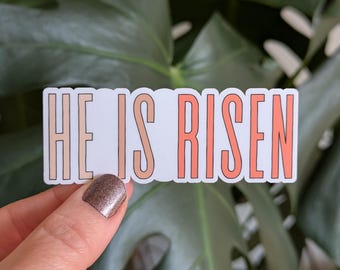 He Is Risen Sticker, Christian Faith