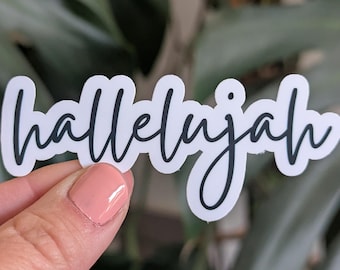 Christian Faith Sticker, Hallelujah