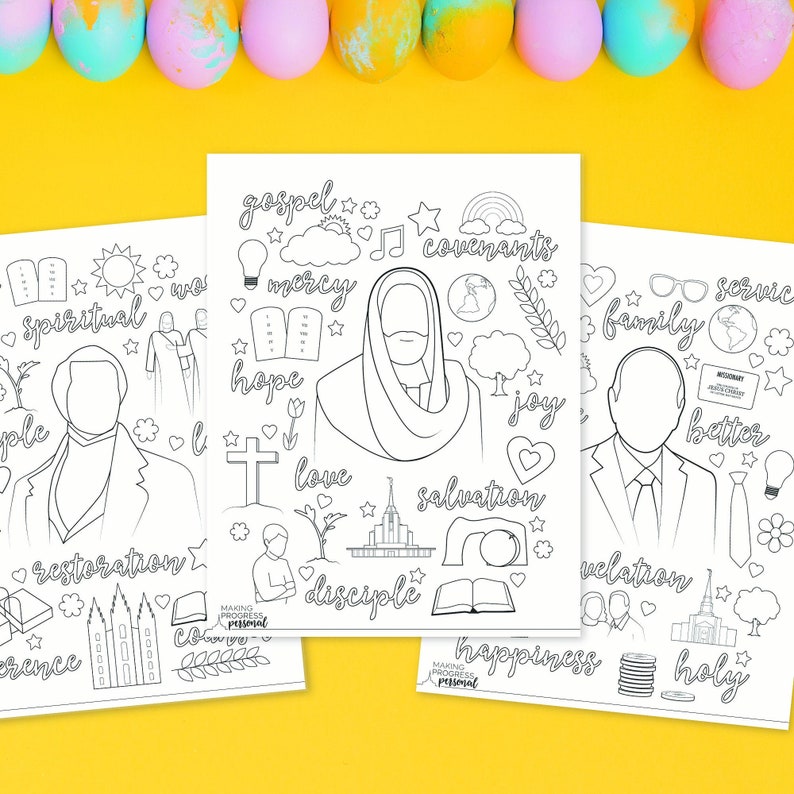 Fall 2023 General Conference Coloring Page Packet set of 3 Etsy
