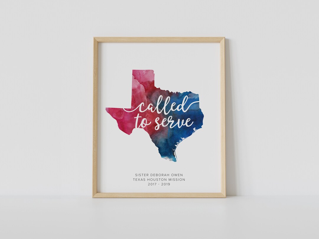 Called to Serve Poster | Custom to Your Mission | Watercolor Printable ...