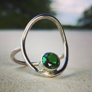 Circle Ring, with Gemstone image 1