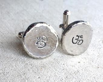 Men's Cuff Links, Silver Cuff Links