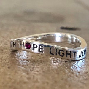 Prayer of Saint Francis, Pardon Faith Hope Light Joy, Sterling Silver Ring, BRAND NEW DESIGN