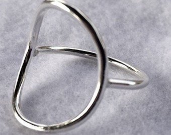 Circle Ring, Open Circle Ring, Silver Circle Ring