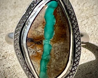 Royston Ribbon Turquoise Ring, Natural Turquoise, Royston Ring