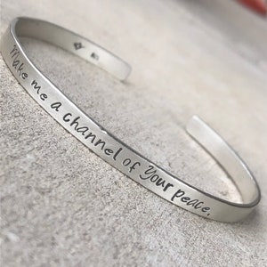 Prayer of Saint Francis Bracelet, Catholic Bracelet, Christian Jewelry, Ladies' image 3