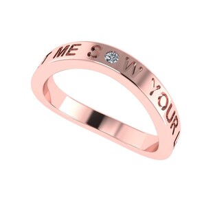 Prayer of Saint Francis, Let Me Sow Your Love, Solid 14k Gold Ring, BRAND NEW DESIGN 14k Rose Gold