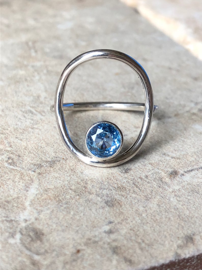 Circle Ring, with Gemstone image 5