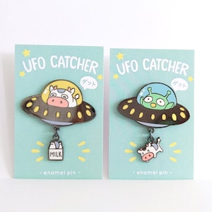 UFO Catchers Large Hard Enamel Pin