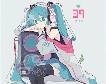 Miku Day (Vocaloid) 8.5"x11" Poster Print