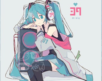 PRINTABLE Miku Day 8.5"x11" Poster Print