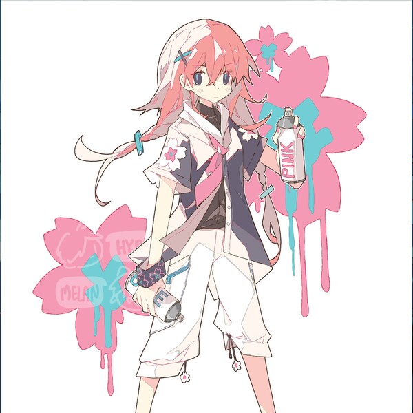 Sakura Graffiti (Original) 8.5"x11" Poster Print
