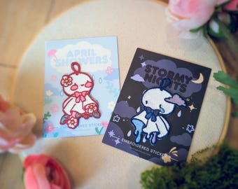 Teru Teru Bozu (April Showers, Stormy Nights) - Mini Embroidered Sticker Patches