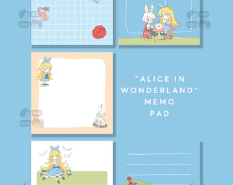 Alice in Wonderland Memo Pad
