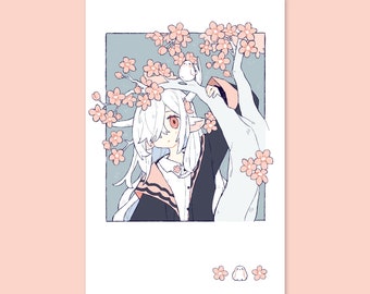 Deer & Blossom 4x6 Mini Print