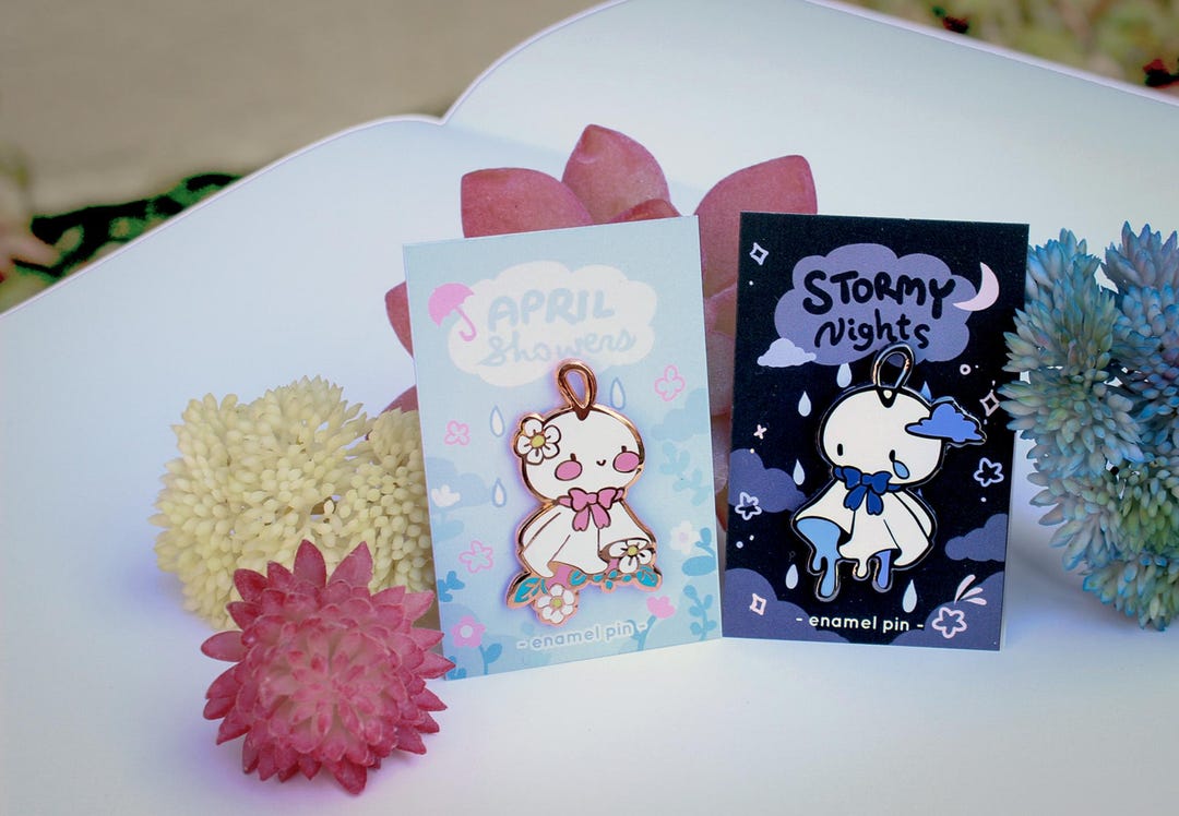 Teru Teru Bozu Large Hard Enamel Pin - Etsy