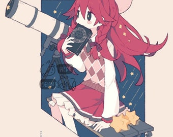 Celeste: Meteor Shower (Animal Crossing) 8.5"x11" Poster Print