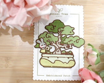 Juniper Bunny Bonsai Tree - Embroidered Patch