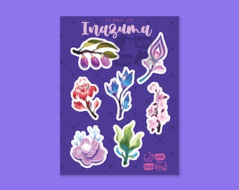 Flora of Inazuma (Genshin Impact) 3x4" Kiss Cut Sticker Sheet