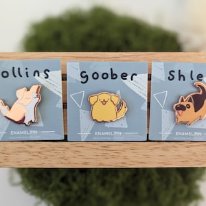 Mini Doggy Pins Set C (Collins, Goober, Shlep) - Hard Enamel Pin