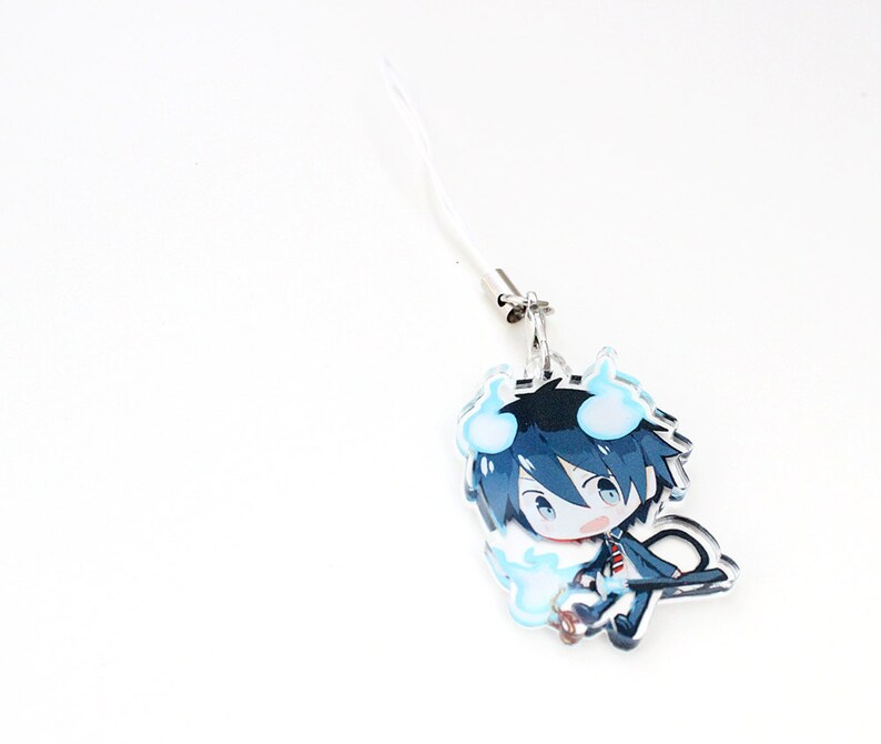 Rin Okumura - Ao No Exorcist Double Sided Front & Back Anime Charm with Phone Strap 