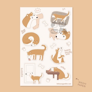 Life with Dog - 4x6 Washi Sticker Sheet