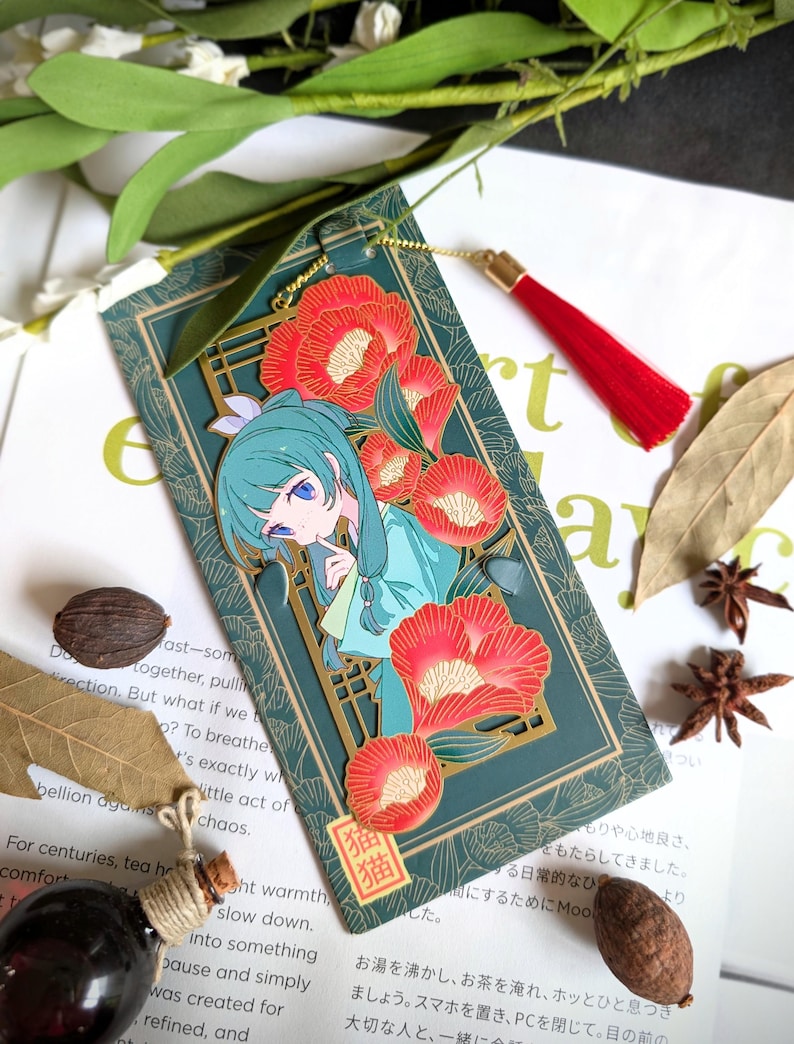 Apothecary Diaries Maomao Gold Plated Metal Bookmarks image 1