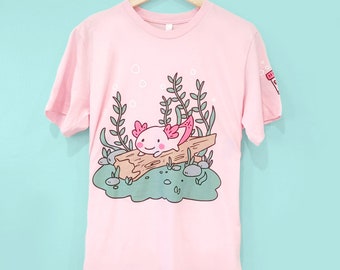 Happy Axolotl Tee / Short Sleeve Tshirt