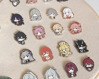 GACHA Honkai Star Rail Chibis - Pines de esmalte duro (SET A)
