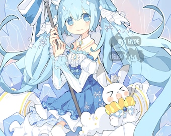 Snow Miku 11"x17" Poster Print