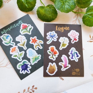 Flora of Liyue (Genshin Impact) 3x4" Kiss Cut Sticker Sheet image 3