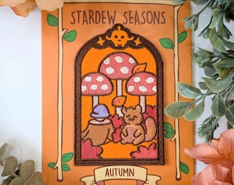 Parche bordado de las estaciones de Stardew Valley (otoño)