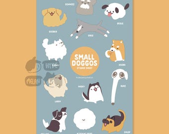 Life with Dog - 4x6 Vinyl Sticker Sheet