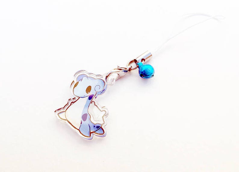 Pokemon Lapras 1' Mini Acrylic Charm with Phone Strap (Double Sided Front & Back) 