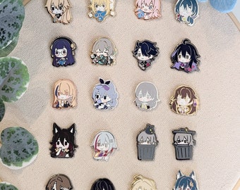 Chibis de GACHA Honkai Star Rail - Pines de esmalte duro (SET B)