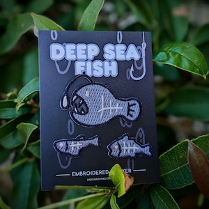 Deep Sea Fishing - Mini Embroidered Sticker Patch Set