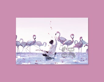 Flamingo 6x4 Mini Print